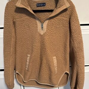 Abercrombie & Fitch Men's Tan Zip-Up Sweater